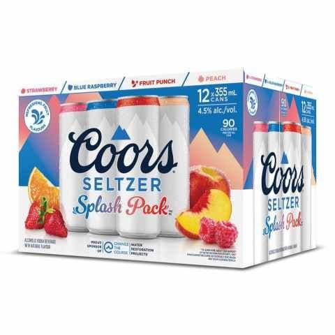 Coors Seltzer Fruit Splash 12 Pack 355ml Can