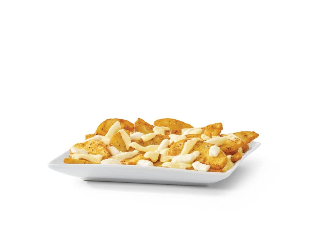 Swiss Cheese Breakfast Poutine (Cals: 880)