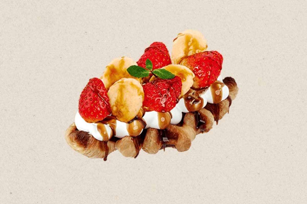 Strawberry Banana Croffle