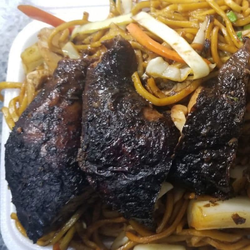 Jerk Chicken Chow Mein