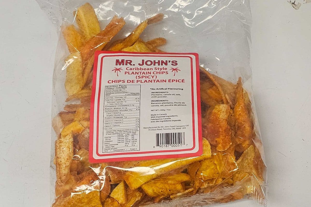 Mr. John's Spicy Caribbean Style Plantain Chips (200 g)