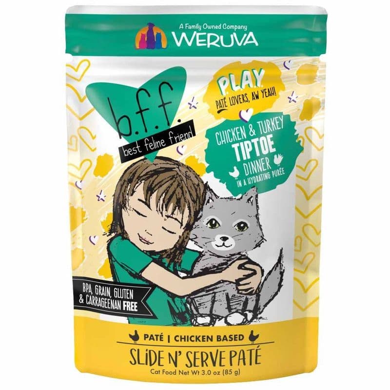 Weruva Play Pate Chicken & Turkey Tiptoe Dinner in a Hydrating Purée
