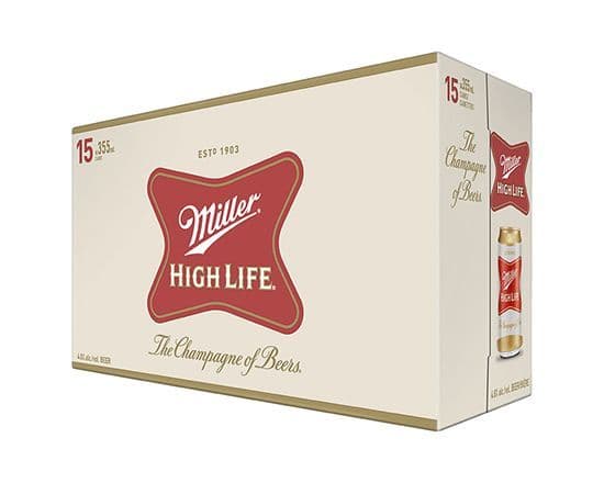 Miller Brewing Co. High Life, 15 x 355 ml