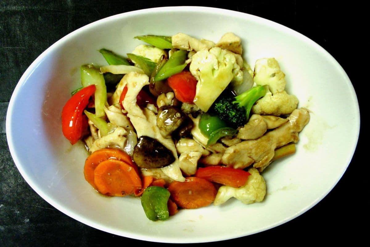 71. Stir-Fried Chicken with Mushrooms