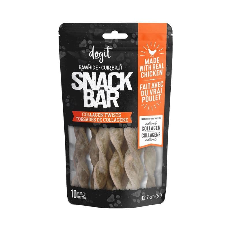 Dogit SnackBar Chicken Collagen Twists - 10 pieces - 5 in