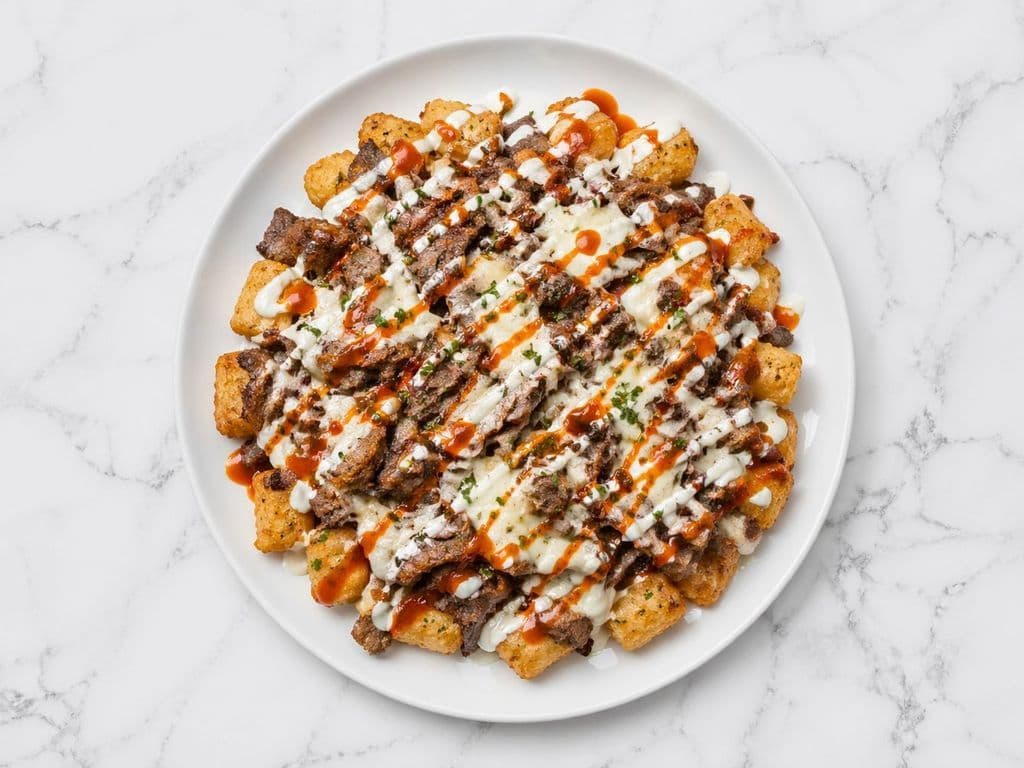 Beef Shawarma (Doner) Cheesy Potato Tots