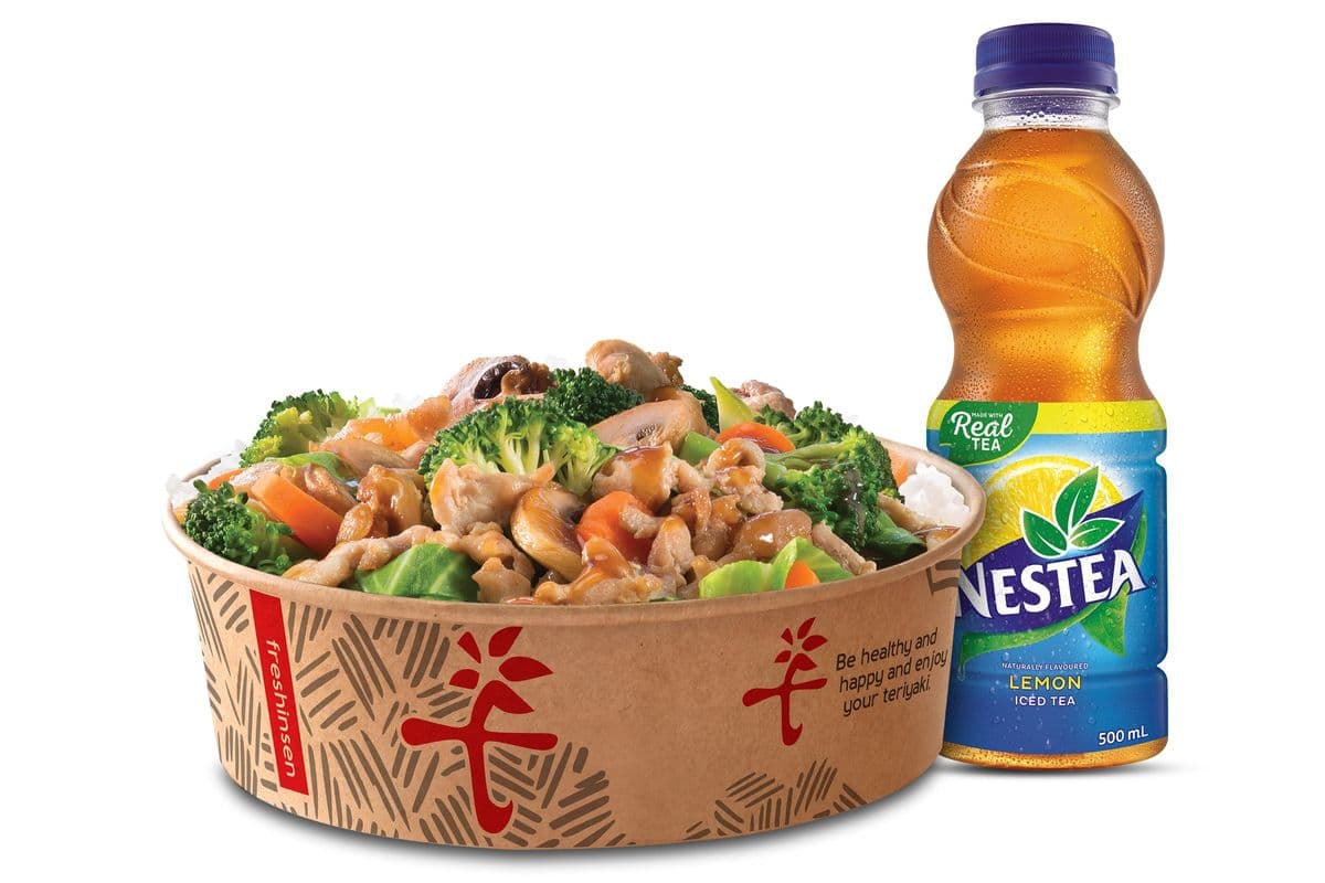 Teriyaki Chicken & Bottled Pop