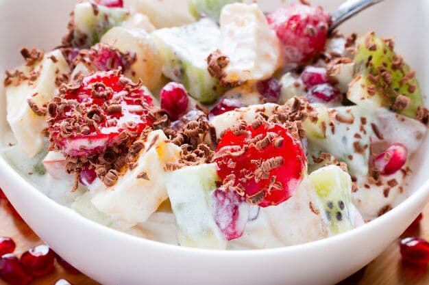 Fruit Salad with Ice Cream