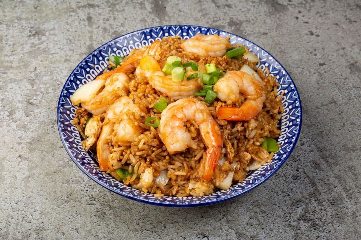 Riz frit aux crevettes / 虾饭