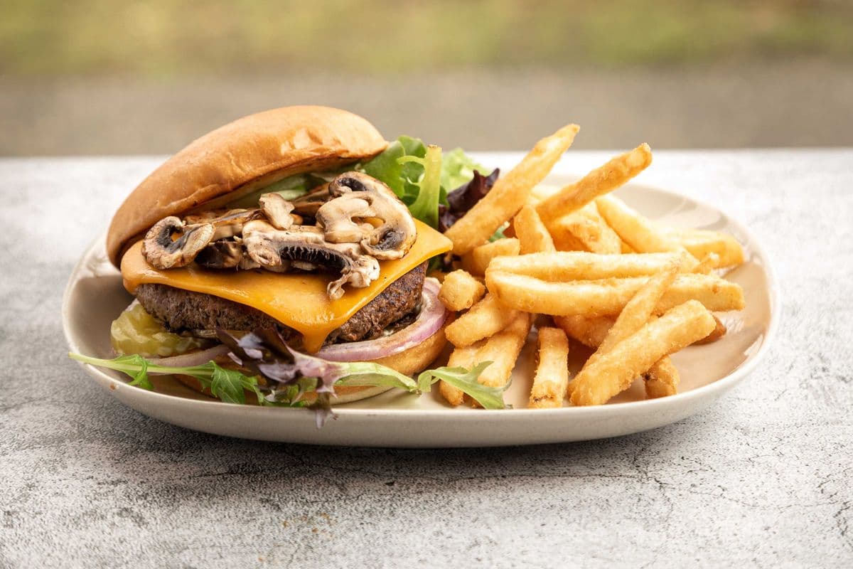 Mushroom Cheese Burger