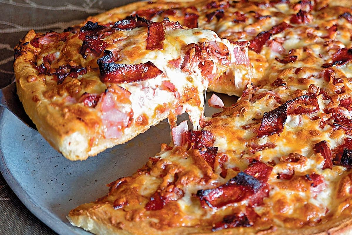 #15 Salami, Canadian Bacon, and Pepperoni Pizza