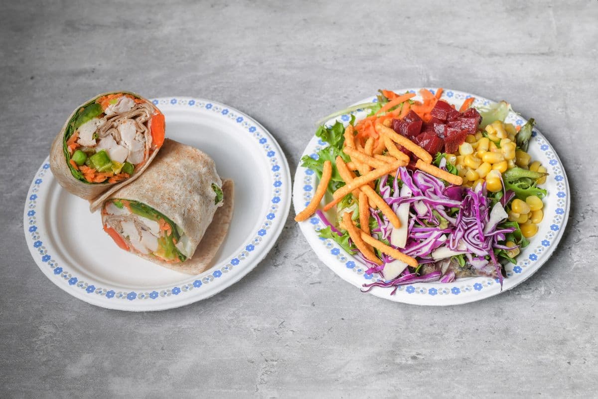 Trio wrap salade et eau / Combo Wrap Salad and Water