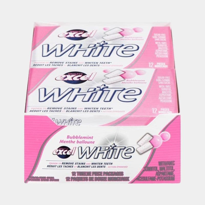 Excel White Bubblemint Gum (12 x 12 Units)