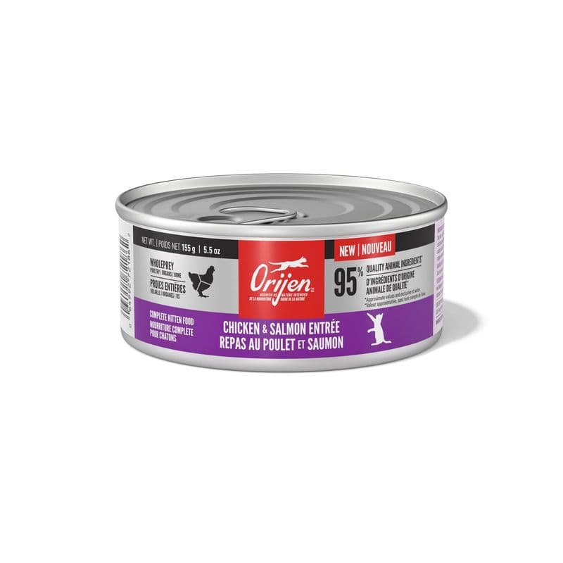 Orijen Wet Kitten Food Chicken + Salmon Entrée in Bone Broth 155 g