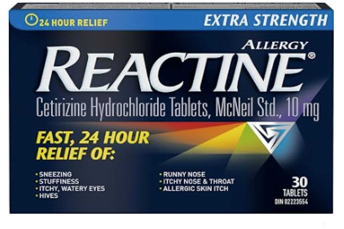 REACTINE EXTRA STRENGTH 10MG TABLETS 30 PACK (30 TABLETS)