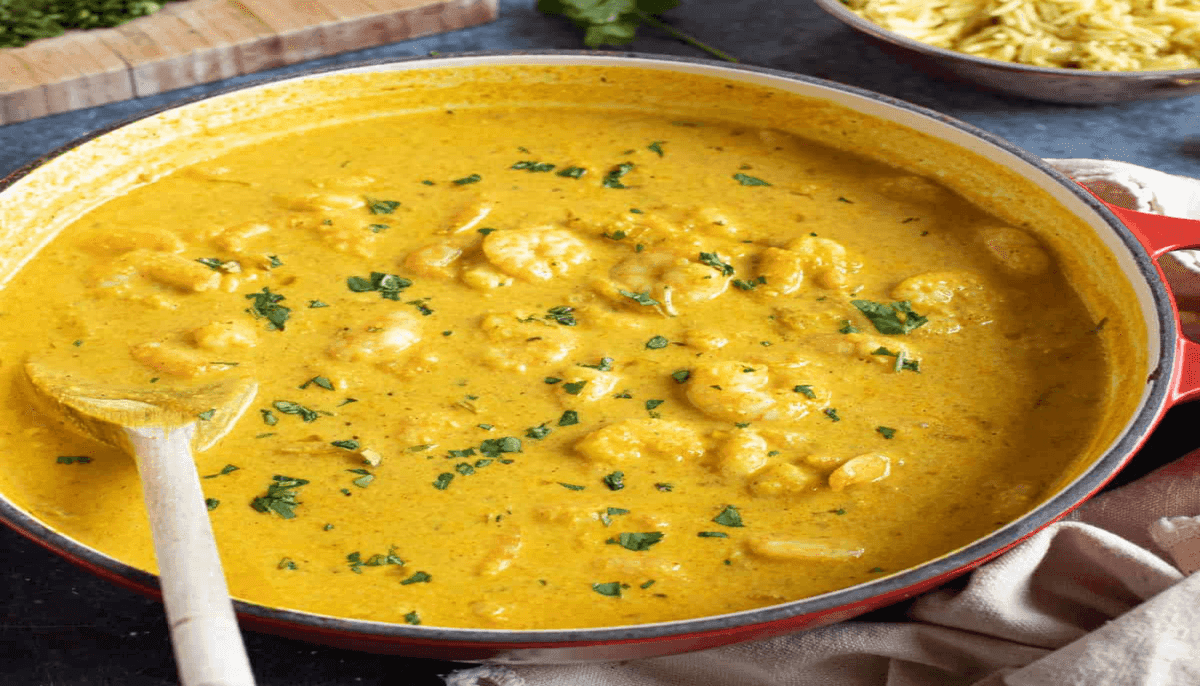Prawn creamy Korma Curry & a butter naan