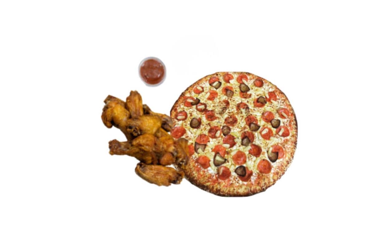 X-Large Pizza and 10 Wings