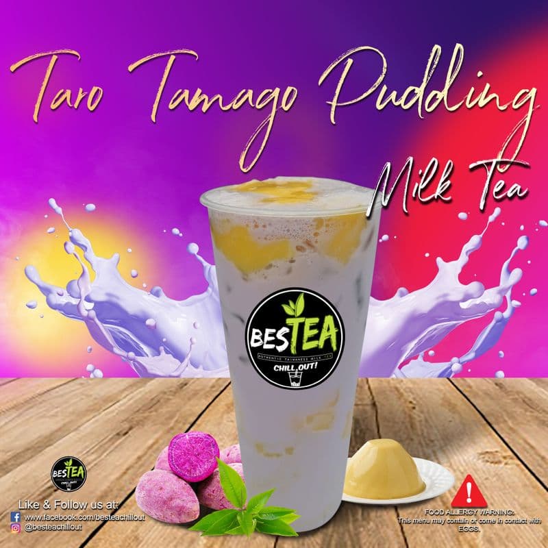 Taro Tamago Milk Tea