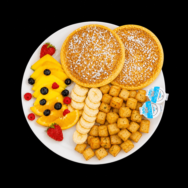 DEJ - (2) crêpes ou (2) pains dorés avec Bannane Nutella / BREAKFAST - (2) pancakes or (2) French toast with Banana Nutella