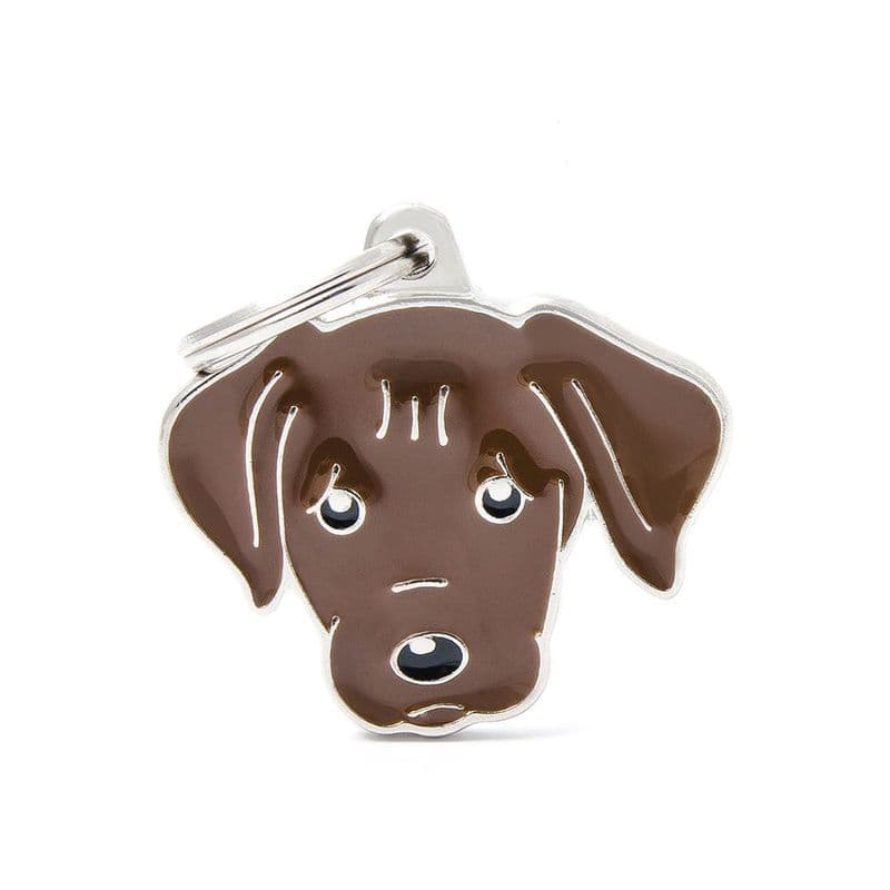 MyFamily Chocolate Labrador Engraved Tag