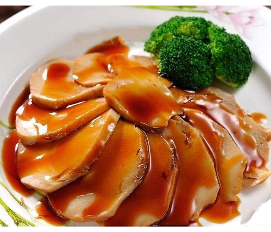 鮑汁白靈菇 Braised Mushrooms in Abalone Sauce