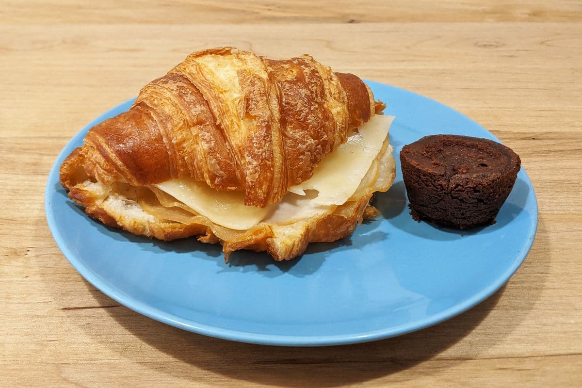 Turkey and Swiss Croissant Sandwich