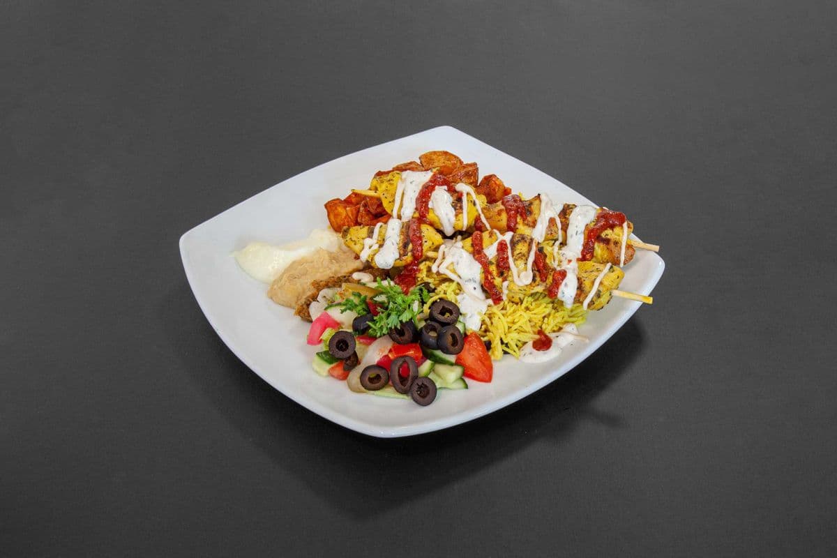 Chicken Souvlaki Platter