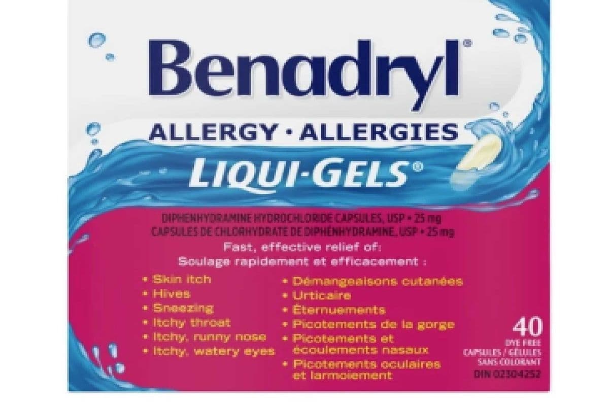 BENADRYL ALLERGY LIQUIGEL DYE FREE 20 PACK (20 CAPSULES)