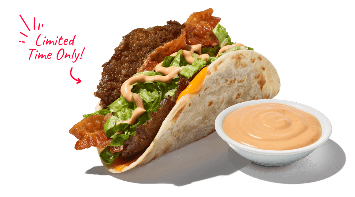 Smoky Bacon Steakburger Taco