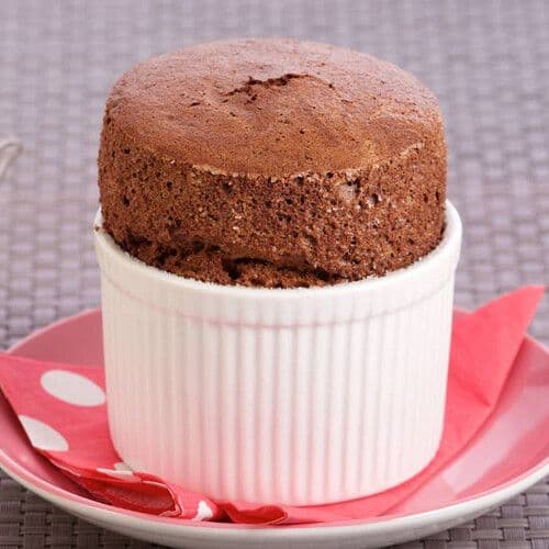 Delici-Soufflé au caramel salé avec chocolat belge / Salted Caramel Soufflé with Beligian Chocholat