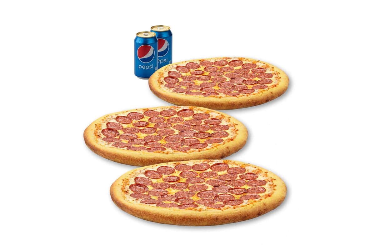 Spécial 3 Pizzas Petites - Halal Pepperoni / Small 3 Pizza Special - Halal Pepperoni
