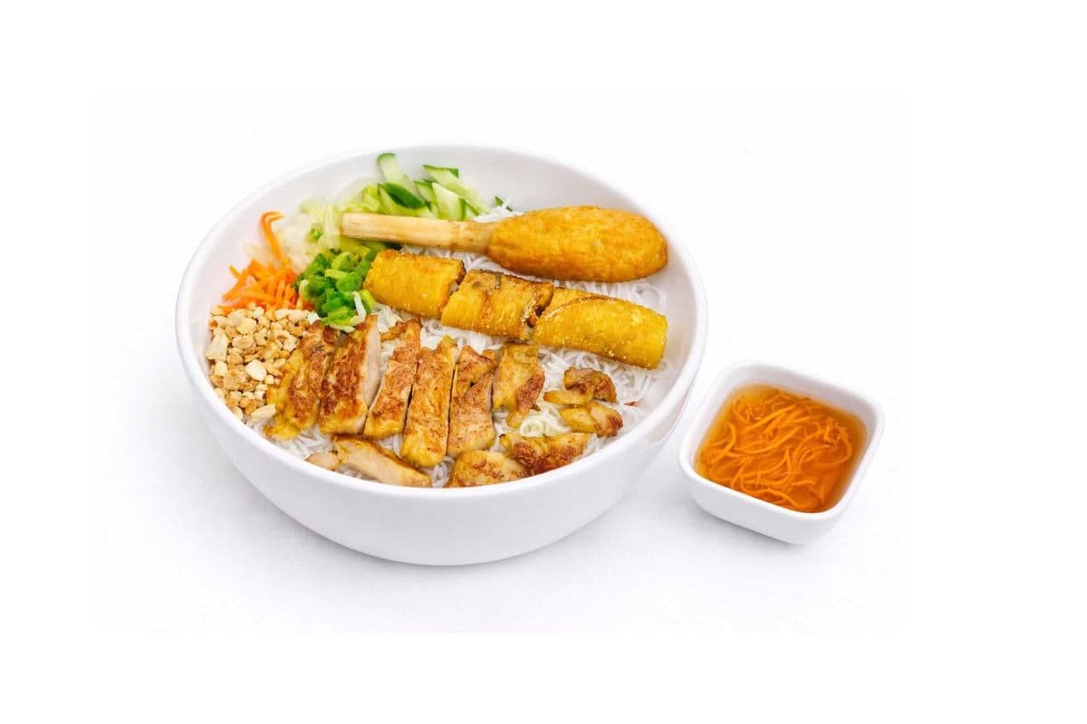 B51. Bún Thịt Nướng, Chả Giò, Chạo Tôm Grilled Meat Combo Vermicelli