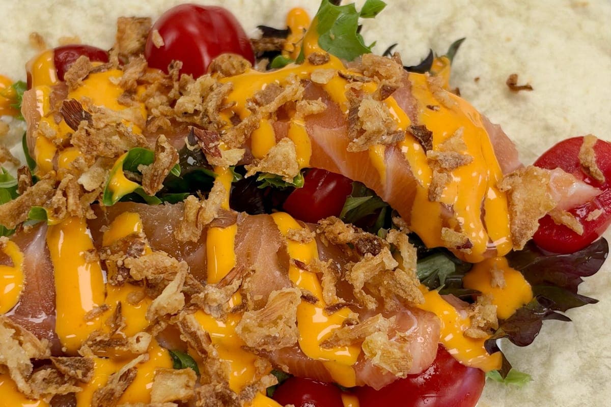 Spicy Salmon Crunch Wrap