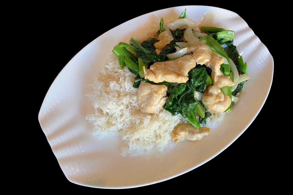 78. Fried Gai Lan with Chicken