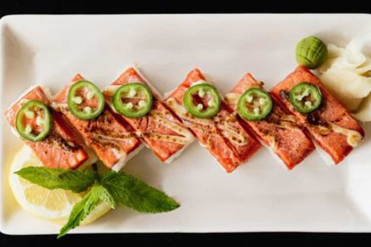 Wild Salmon Aburi Oshizushi