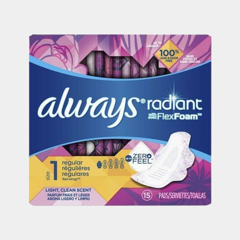 Always Radiant Regular Scented Pads With Wings (15 Pcs)