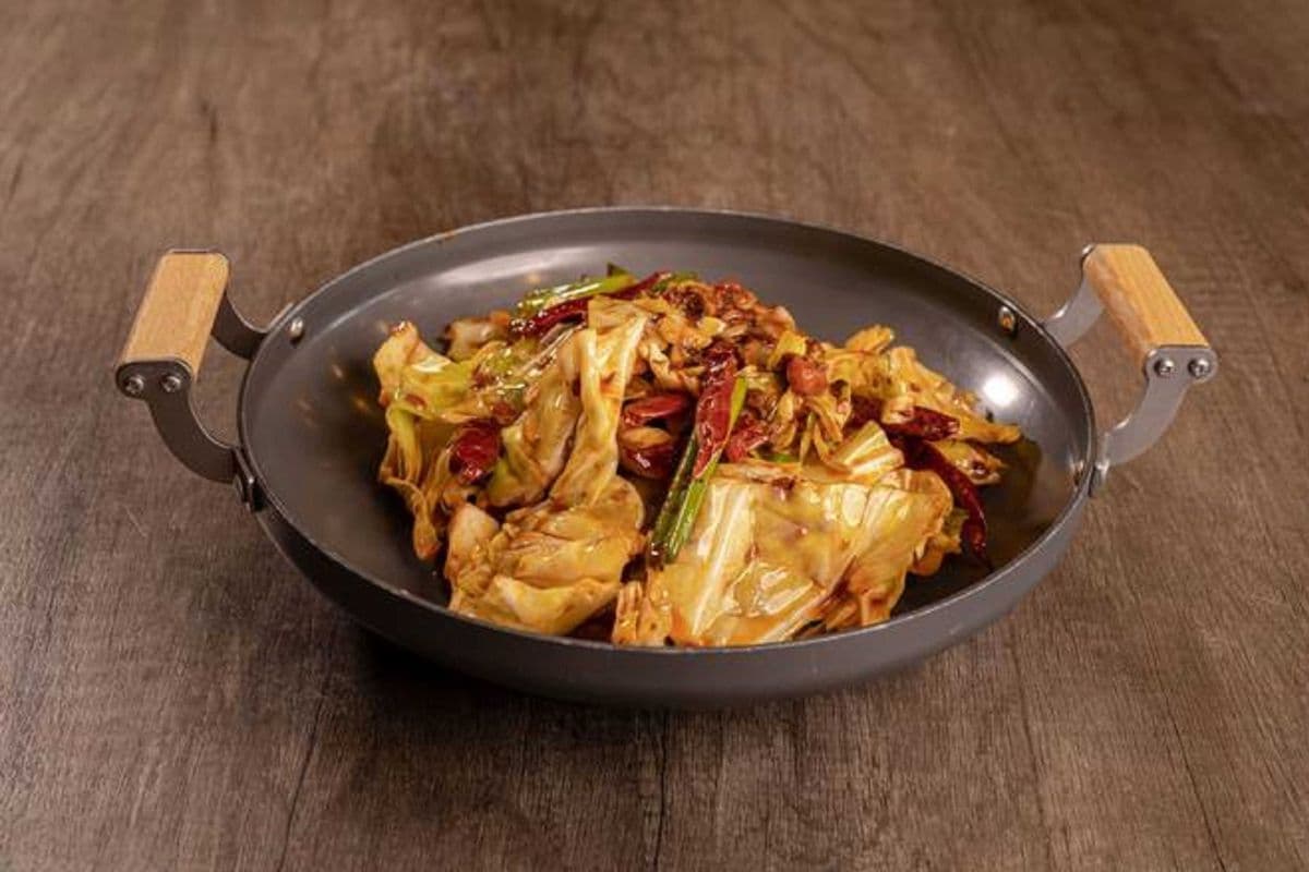 Griddle Cabbage with Salty Pork 干锅手撕包菜