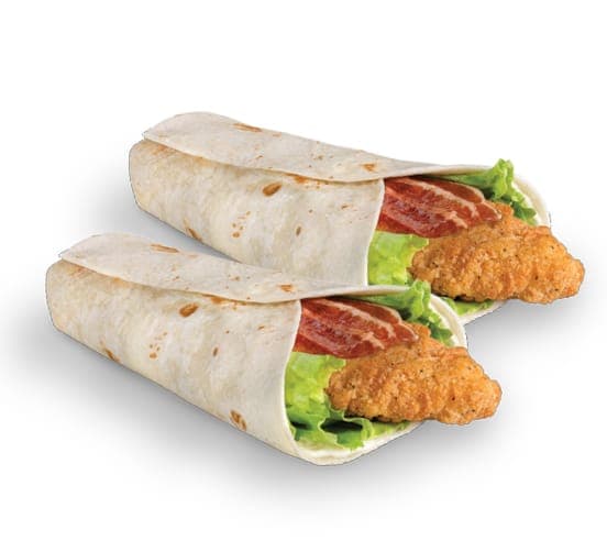 2 Bacon Chicken Wraps Combo