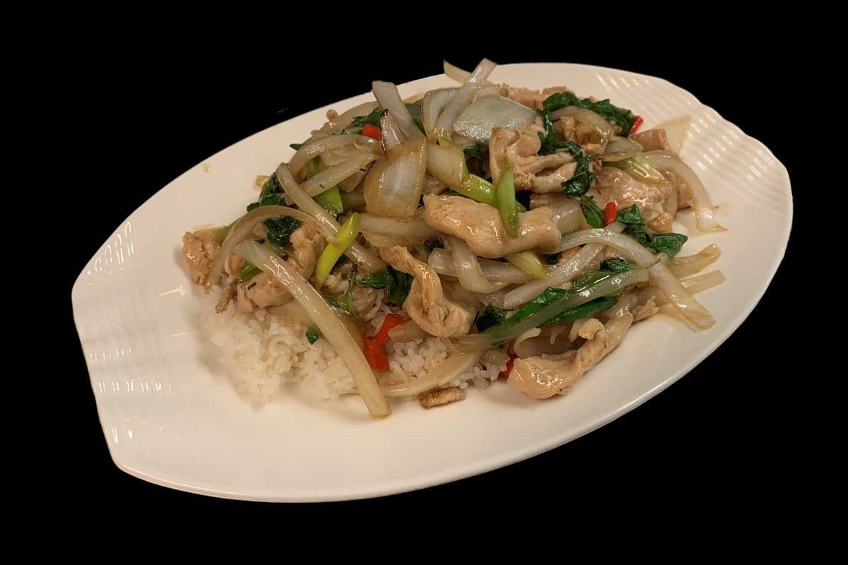73. Fried Chicken, Fresh Chilli, and Maraeh-Prov on Rice
