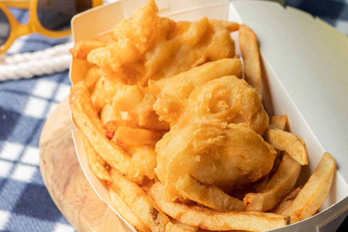 Halibut Fish Crispies and Chips