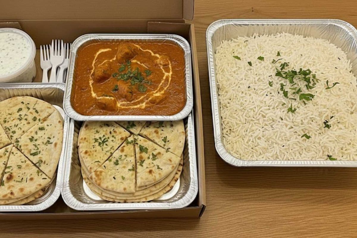 Meal Box-Beef Masala with Rice and Butter Naan