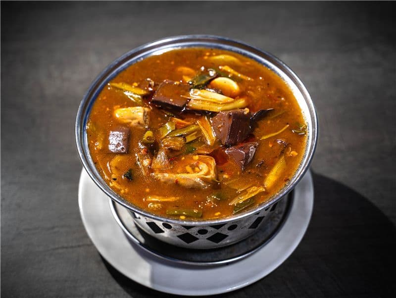 Single M02 Stewed Pork Intestine & Pork Blood w/ Chili & Peppercorn Sauce (Spicy) M02 五更腸旺(辣) 單點