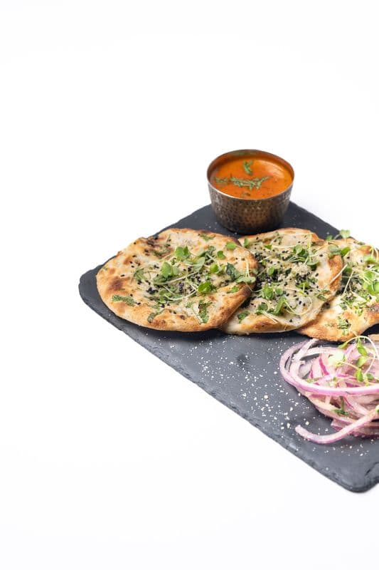 Blue cheese naan
