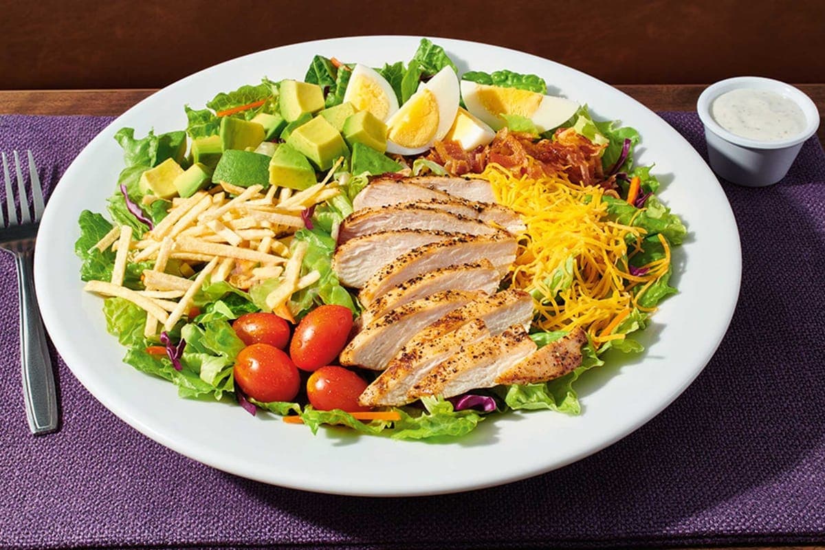 Egg-Cellent Grilled Chicken Cobb Salad (650-1010 Cals)