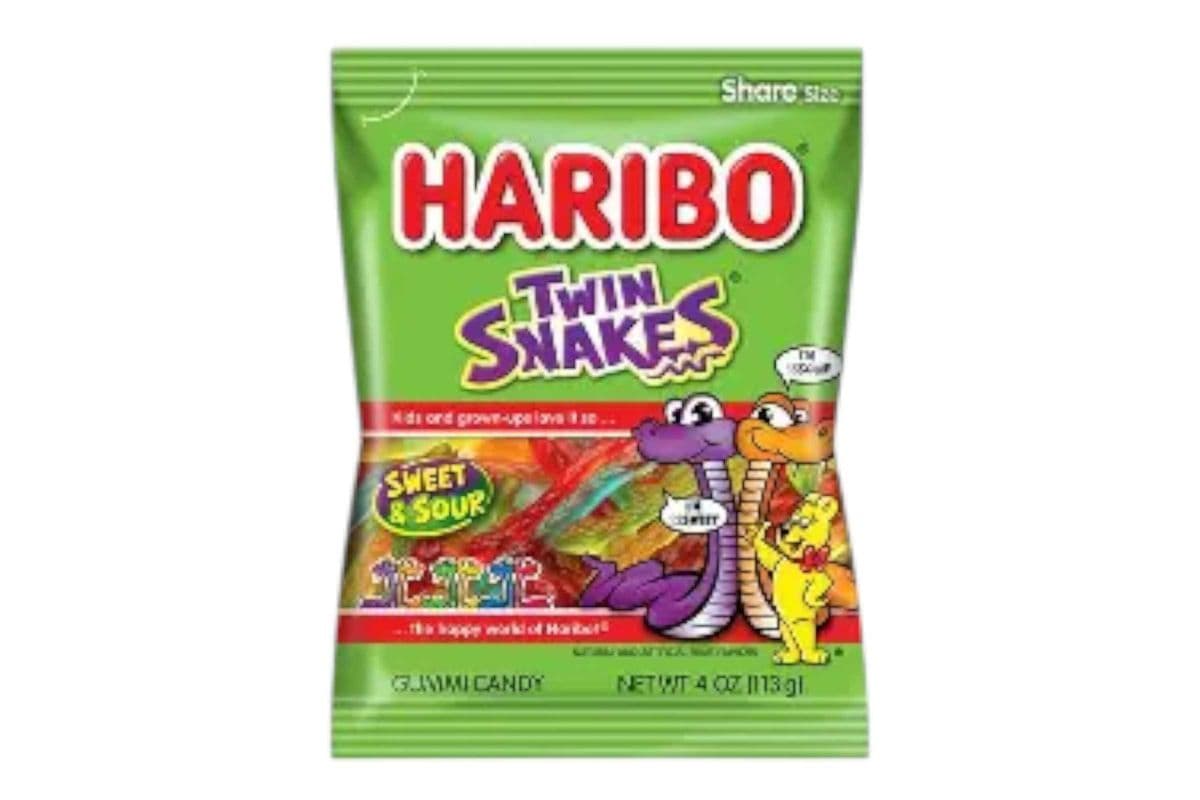 Haribo Twin Snakes Tropical (Sweet & Sour) (113g) (100 Cal)
