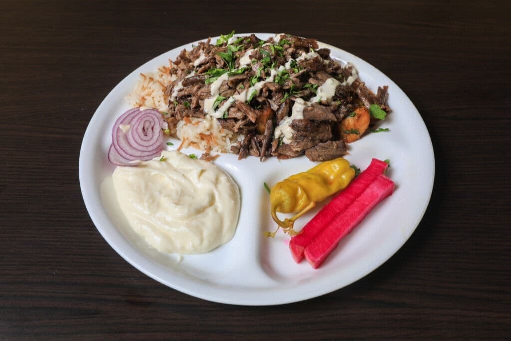 Assiette shawarma boeuf (sans salade)
