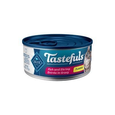 Blue Buffalo Tastefuls Cat Fish and Shrimp Entrée in Gravy Flaked 5.5oz