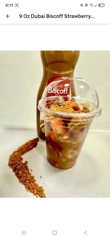 20 Oz Dubai Biscoff Strawberry Cup