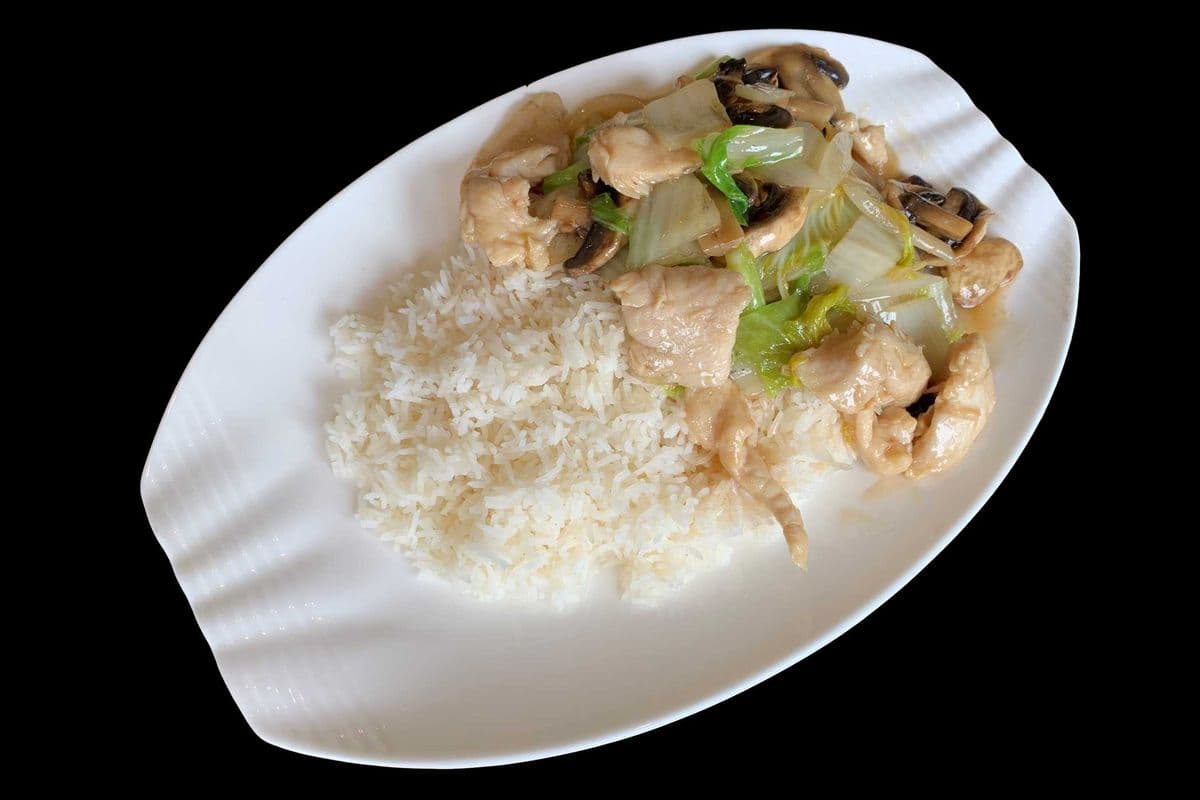 91. Fried Chicken with Mushroom and Napa