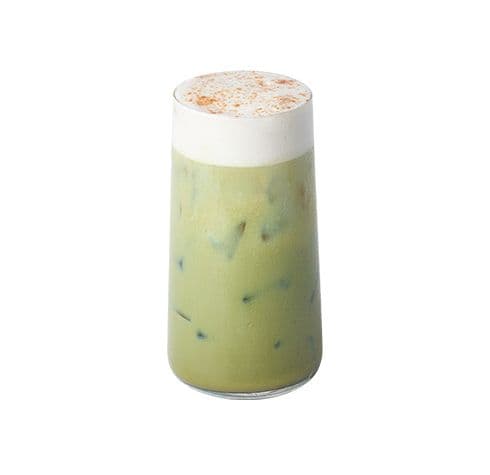 Iced Matcha with Pumpkin Spice Cold Foam